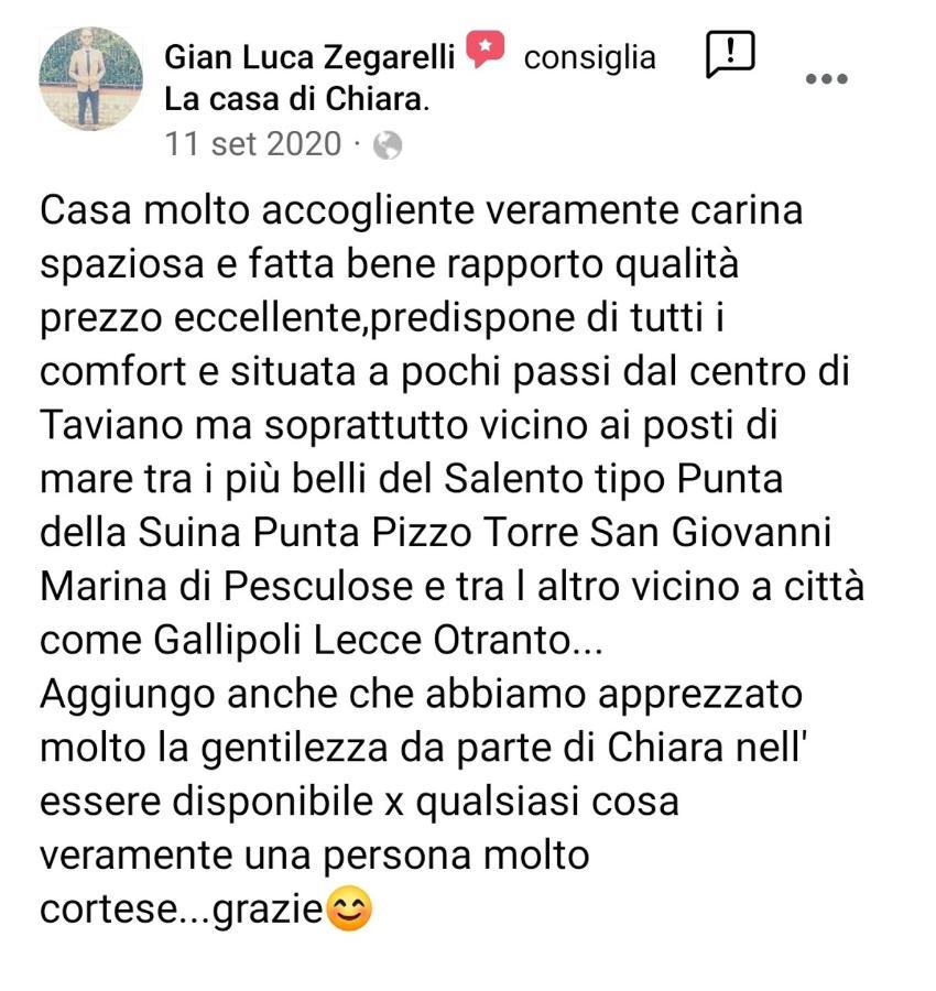 Ferienwohnung La Casa Di Chiara Taviano  Exterior foto